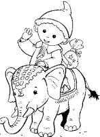 A coloring page of the sandman